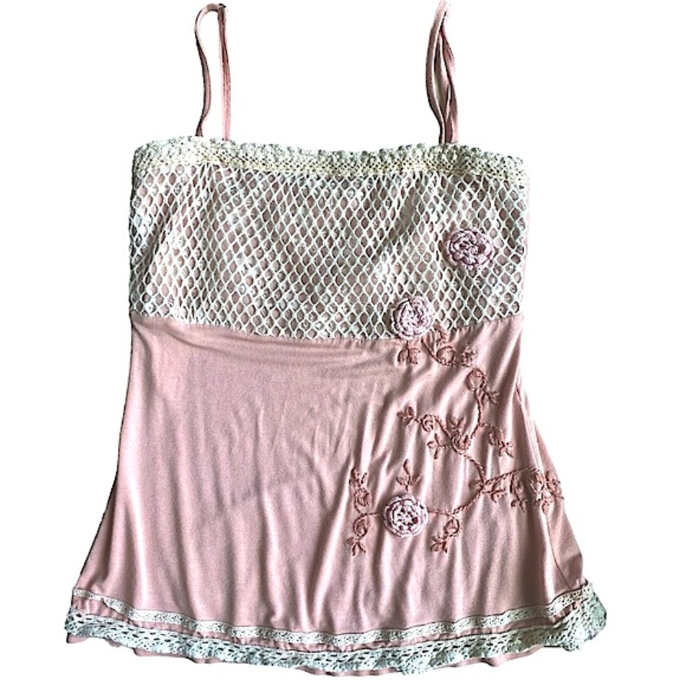 Vintage Floral Embroidered Tank Top
